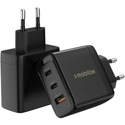 Mobilize Triple USB / USB-C Oplader Power Delivery 65W - Zwart