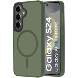 Mobiparts Hardcover Samsung Galaxy S24 MagSafe Hoesje Hardcase Backcover - Satin Green