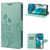 Mobigear Flowers Motorola Moto G82 Hoesje Bookcase Portemonnee - Groen