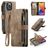 Caseme C30 iPhone 14 Pro Max Hoesje Bookcase Portemonnee - Bruin