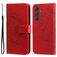 Mobigear Flowers Samsung Galaxy A55 Hoesje Bookcase Portemonnee - Rood