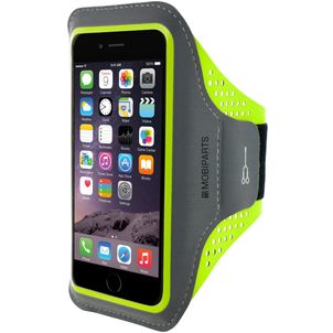 Mobiparts Comfort Fit Telefoonhouder Hardlopen iPhone 7 Plus Sport Hoesje Neopreen Sportarmband - Neon Green