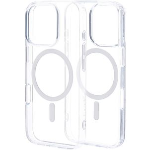 Mobiparts Hardcover Doorzichtig iPhone 16 Pro MagSafe Hoesje Hardcase Backcover - Transparant