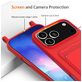 Mobigear Lanyard Card iPhone 17 Pro Max Siliconen Hoesje met koord en Pasjeshouder - Rood