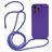 Mobigear Lanyard iPhone 15 Pro Siliconen Hoesje met koord - Paars