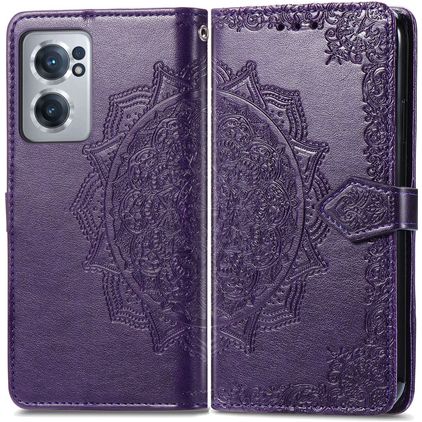 Mobigear Mandala OnePlus Nord CE 2 Hoesje Bookcase Portemonnee - Paars