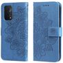Mobigear Flowers OPPO A74 5G Hoesje Bookcase Portemonnee - Blauw