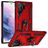 Mobigear Armor Ring Samsung Galaxy S23 Ultra Hoesje Hardcase Backcover Shockproof met Ringhouder - Rood