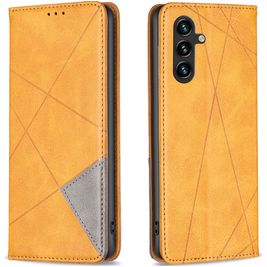 Mobigear Rhombus Slim Samsung Galaxy A35 Hoesje Bookcase - Cognac