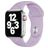 Mobigear Sport Flowers Siliconen Apple Watch Bandje Druksluiting - 49/46/45/44 mm - Paars