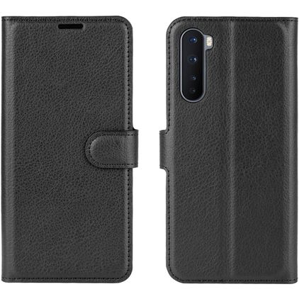 Mobigear Classic OnePlus Nord Hoesje Bookcase Portemonnee - Zwart
