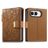 Mobigear Flowers iPhone Duo Hoesje Bookcase Portemonnee - Bruin