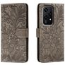 Mobigear Flowers HONOR 200 Lite Hoesje Bookcase Portemonnee - Grijs