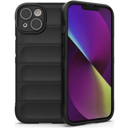 Mobigear Bumpy iPhone 14 Hoesje Flexibel TPU Backcover - Zwart