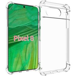 Mobigear Cushion Doorzichtig Google Pixel 8 Hoesje Flexibel TPU Backcover Shockproof - Transparant