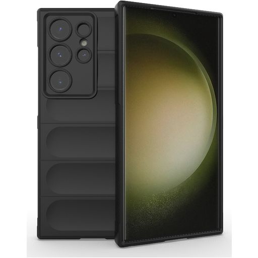 Mobigear Bumpy Samsung Galaxy S24 Ultra Hoesje Flexibel TPU Backcover - Zwart