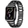 Mobigear Vienna Stalen Apple Watch Bandje Vouwsluiting - 49/46/45/44 mm - Zwart