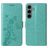 Mobigear Flowers Samsung Galaxy S24 FE Hoesje Bookcase Portemonnee - Groen