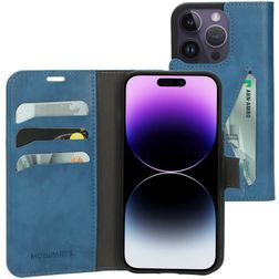 Mobiparts Classic Wallet iPhone 14 Pro Hoesje Bookcase Portemonnee - Steel Blue