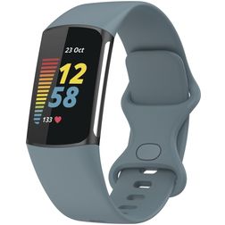 Mobigear Sport Dual Siliconen Fitbit Charge 5 Bandje Druksluiting - Spring Purple