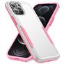Mobigear Heavy Armor iPhone 14 Pro Max Hoesje Hardcase Backcover Shockproof - Wit / Roze