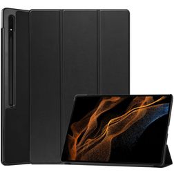 Mobigear Tri-Fold Samsung Galaxy Tab S8 Ultra Hoes Bookcase - Zwart
