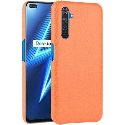 Mobigear Croco Realme X50 Pro Hoesje Hardcase Backcover - Oranje