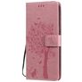 Mobigear Tree LG V60 ThinQ Hoesje Bookcase Portemonnee - Roze