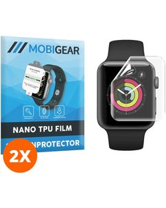 Mobigear Apple Watch - 42 mm Hydrogel TPU Screenprotector - Case Friendly (2-Pack)