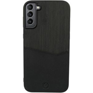 Valenta Card Slot Samsung Galaxy S21 Plus Hoesje Echt Leer Backcover met Pasjeshouder - Zwart