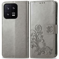 Mobigear Clover Xiaomi 13 Hoesje Bookcase Portemonnee - Grijs