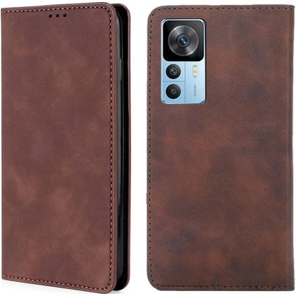 Mobigear Retro Slim Xiaomi 12T Pro Hoesje Bookcase Portemonnee - Bruin