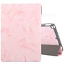 Mobigear Tri-Fold Marble iPad 8 (2020) Hoes Bookcase + Stylus Houder - Roze