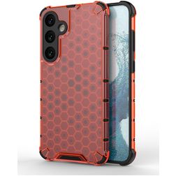 Mobigear Honeycomb Samsung Galaxy S24 Plus Hoesje Hardcase Backcover Shockproof - Rood