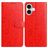 Mobigear Flowers iPhone 17 Hoesje Bookcase Portemonnee - Rood