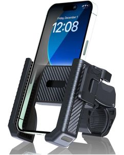Mobigear Road Mate Telefoonhouder Fiets / Motor Fietsstuur Bevestiging Klem Universeel - Zwart