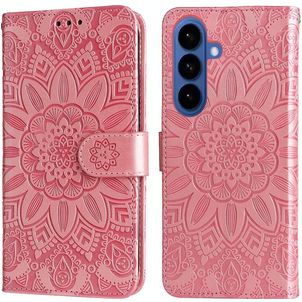 Mobigear Sunflower Samsung Galaxy S26 Plus Hoesje Bookcase Portemonnee - Roségoud