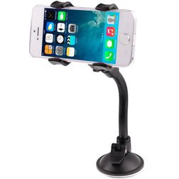 Mobigear Telefoonhouder auto Zuignap Klem Universeel - Zwart