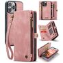Caseme 008 iPhone 16 Pro Hoesje Uitneembare 2in1 Bookcase Portemonnee - Roze