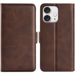 Mobigear Slim Magnet iPhone 16 Pro Hoesje Bookcase Portemonnee - Bruin