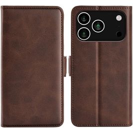 Mobigear Slim Magnet iPhone 17 Pro Hoesje Bookcase Portemonnee - Bruin