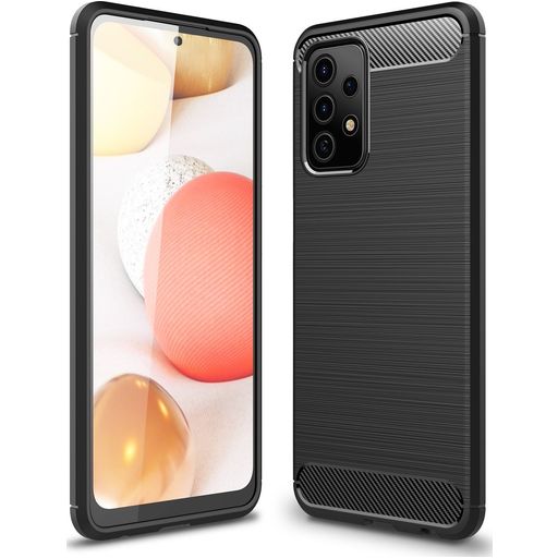Mobigear Brushed Slim Samsung Galaxy A52s 5G Hoesje Flexibel TPU Backcover - Zwart