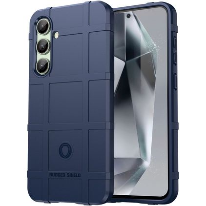Mobigear Rugged Shield Samsung Galaxy S24 FE Hoesje Flexibel TPU Backcover Shockproof - Blauw