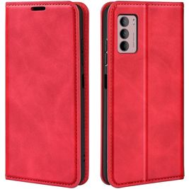 Mobigear Retro Slim Motorola Moto G42 Hoesje Bookcase Portemonnee - Rood