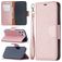 Mobigear Litchi Wallet Book Case Rose Gold Apple iPhone 12/12 Pro