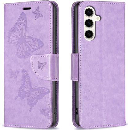 Mobigear Butterfly Samsung Galaxy S23 FE Hoesje Bookcase Portemonnee - Paars