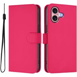 Mobigear Urban Wallet iPhone 16 Hoesje Bookcase Portemonnee - Magenta