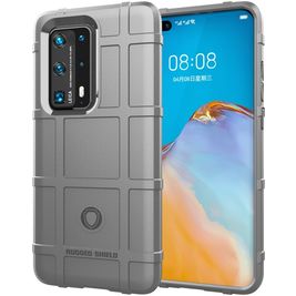 Mobigear Rugged Shield Huawei P40 Pro Plus Hoesje Flexibel TPU Backcover Shockproof - Grijs