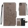 Mobigear Flowers iPhone 11 Hoesje Bookcase Portemonnee - Grijs