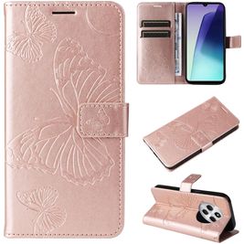 Mobigear Butterfly Xiaomi Redmi 14C Hoesje Bookcase Portemonnee - Roségoud